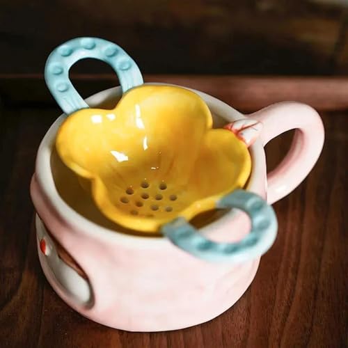 Teeservice Für Puer Tee Werkzeuge Kreative Keramik Blume Geformt Filter Und Sieb Becher Teetasse Set Unterglasur Farbe Prozess Teetassen-Set Teeservice Für Puer Tee Werkzeuge Kreative Keramik Blume Geformt Filter Und Sieb Becher Teetasse Set Unterglasur Farbe Prozess Teetassen-Set von FEILIV