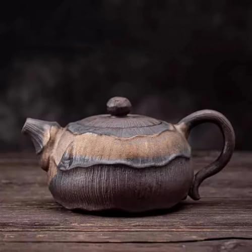 Teeservice Lotus Teekanne Neue Chinesische Handgemachte Grobe Keramik Teegeschirr Vintage Kung Fu Tee Set Weißer Stein Einzigen Teetassen-Set(B) von FEILIV