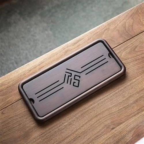 Teeservice Massivholz Tablett Entwässerung Wasser Lagerung Kung Fu Tee Set Schublade Zimmer Bord Tisch Chinesische Zeremonie Werkzeuge Teetassen-Set(33x15x2.3cm) von FEILIV