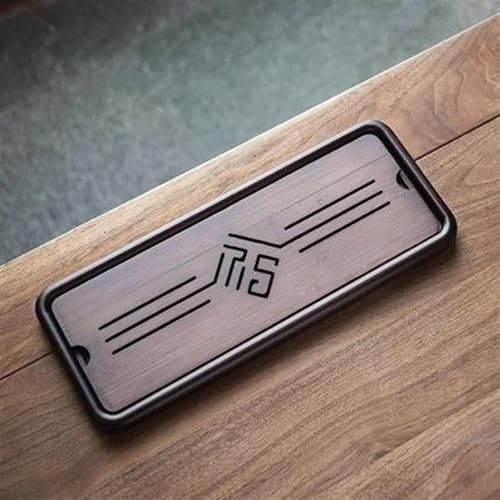 Teeservice Massivholz Tablett Entwässerung Wasser Lagerung Kung Fu Tee Set Schublade Zimmer Bord Tisch Chinesische Zeremonie Werkzeuge Teetassen-Set(38x15x2.3cm) von FEILIV
