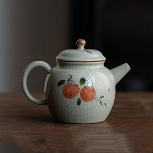 Teeservice Milch Oolong Teegeschirr Typ Handbemalte Kiefer Porzellan Teekanne Chinesische Keramik Persimmon Wasserkocher Teezeremonie Set Teetassen-Set(A) von FEILIV