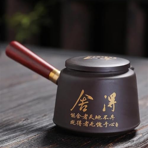 Teeservice Retro Teezubehör Home Beauty Tee-Ei Benutzerdefinierte Zisha Teekanne Filter Teegeschirr Chinesische Lila Ton Mit Seitengriff 180 M Teetassen-Set(D) von FEILIV