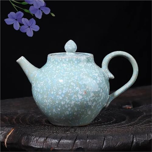 Teeservice Topf Tianmu Glasur Blatt Wasserkocher Grobe Keramik Gebaut Schnee Blume Teekanne Tee-Set Vintage Teezubereitung Western Shi Teetassen-Set(Type-I) von FEILIV