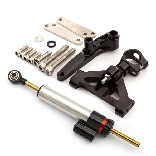 Ersatzteile Für Kawasaki Für Ninja ZX14R ZZR1400 ZZR 1400 ZX-14R 2006-2020 CNC Fiber Carbon Lenkung Dämpfer Stabilisator Halterung Montage Kit Modifikationsteile(Complete Kit 1) von FEILIVCI