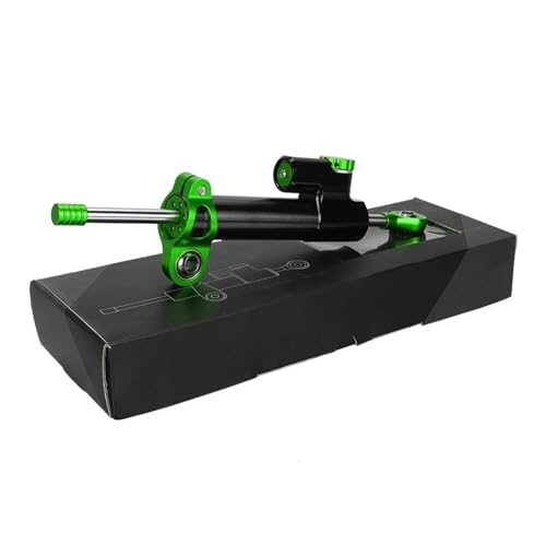 FEILIVCI Ersatzteile Für CB600F Für Hornet 1998 1999 2000 2001 2002 2003 2004 2005 2006 CNC Universal Motorrad Einstellbare Lenkung Dämpfer Stabilisator Modifikationsteile(Black Green) von FEILIVCI