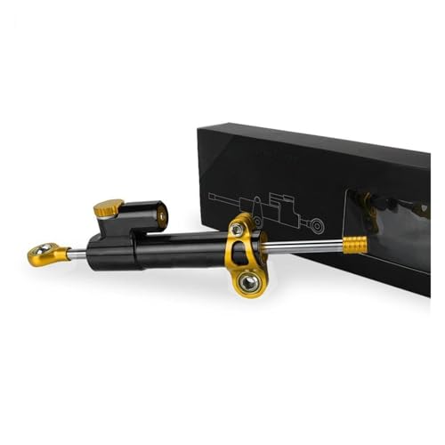 FEILIVCI Ersatzteile Für CB600F Für Hornet 1998 1999 2000 2001 2002 2003 2004 2005 2006 CNC Universal Motorrad Einstellbare Lenkung Dämpfer Stabilisator Modifikationsteile(CB600F Black Gold) von FEILIVCI