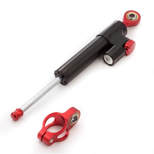 FEILIVCI Ersatzteile Für CBR250RR CBR250RR 2019 2020 2021 2022 2023 CNC Aluminium Motorrad Lenkungsdämpfer Stabilisator Halterung Montage Support Kit Halter Modifikationsteile(Black red) von FEILIVCI