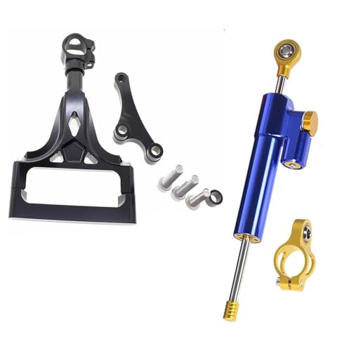 FEILIVCI Ersatzteile Für Kawasaki Z1000 Z750 2003 2004 2005 2006 2007 2008 2009 CNC Motorrad Stabilisator Lenkung Dämpfer Montage Halterung Unterstützung Kit Modifikationsteile(Set 14) von FEILIVCI