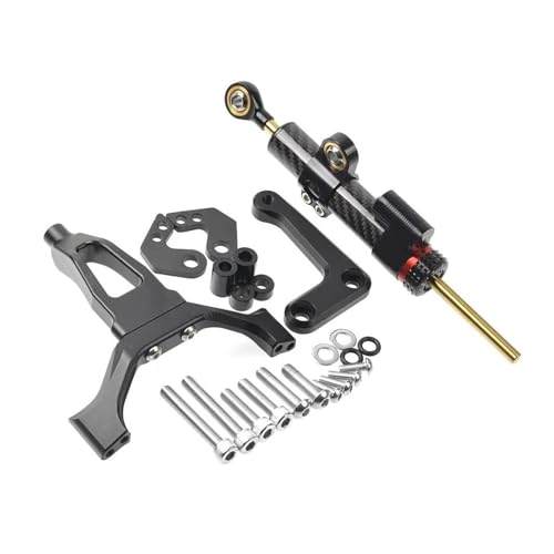 FEILIVCI Ersatzteile Für Y&amaha MT 09 MT09 SP 2024 2025 Motorrad-Lenkungsdämpferhalterung Mit Einstellbarer Geschwindigkeits- Und Wackelschutz-Stabilisatorhalterung Modifikationsteile(Set 1) von FEILIVCI