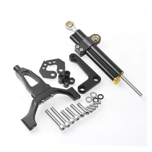 FEILIVCI Ersatzteile Für Y&amaha MT 09 MT09 SP 2024 2025 Motorrad-Lenkungsdämpferhalterung Mit Einstellbarer Geschwindigkeits- Und Wackelschutz-Stabilisatorhalterung Modifikationsteile(Set 5) von FEILIVCI
