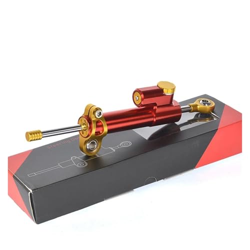 FEILIVCI Ersatzteile Universal Motorrad Einstellbare Lenkung Dämpfer Stabilisator Für Kawasaki ZX10R ZX 10R ZX10 R 2004 2005 2006 2007 2008 2009 2010-2021 Modifikationsteile(Red Gold) von FEILIVCI