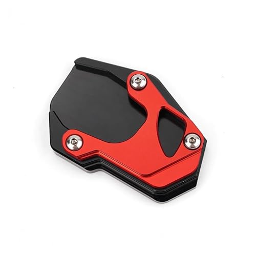FEILIVCI Seitliche Stützplatte Für Aprilia RS660 RS 660 2020 2021 2022 2023 2024 CNC Motorrad Seitenständer Verlängerungspad Ständer Fußvergrößerungsplatte Modifikationsteile(Red) von FEILIVCI