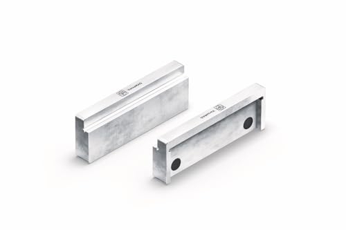 FEIN Schutzbackenpaar (B) Blank 110 mm Aluminium (FEIN VersaMAG), Höchste Qualität, Kein Verkratzen des Materials, sicherer Halt von FEIN