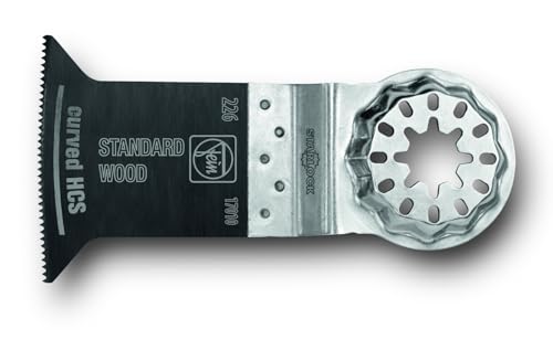 FEIN E-Cut Standard-Sägeblatt Curves, Ve. 5 St., Breite 50 mm, Länge 50 mm, Aufnahme Starlock, Geschränkte Verzahnung für alle Holz-, Gipskarton- und Kunststoffmaterialien von FEIN