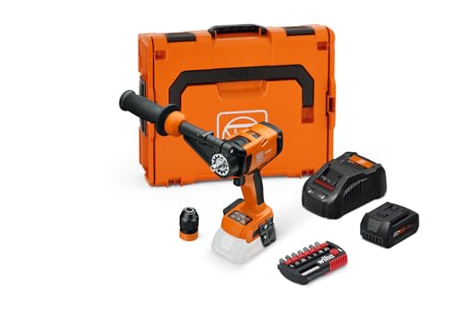 FEIN Akku-Bohrschrauber ASCM 18-4 QM AS Universal-lean-top Set, mit 8-teiligem Bit-Set, einem Akku (GBA 18 V 5.0 Ah AS) und Schnellladegerät (GAL 1880 CV AS) von FEIN