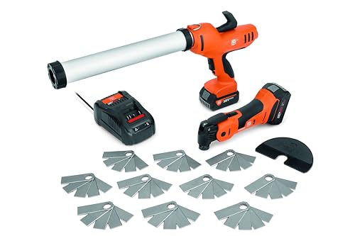 FEIN Fugensanierer-Set TOP AKP 18-600 AS (Akku-Kartuschenpresse + Akku-MultiMaster + 50 universelle Schneidmesser) Nr. 71902360000 von Fein