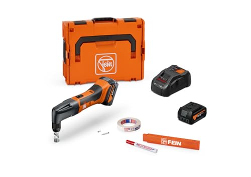 Fein Akku-Knabber ABLK 18 1.6 E AS Set 2x 5 Ah (für Dach- / Fassadenbau, geeignet für Wellbleche, Nibbler) 71321164000 von Fein