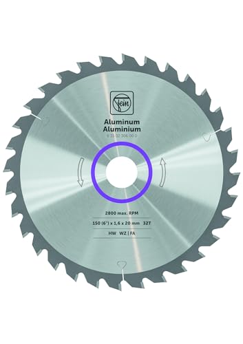 FEIN Premium-Kreissägeblatt für Alu für FEIN Akku-Handkreissäge F-IRON Cut 57 AS Ø 150 mm., für Geradschnitte in Nichteisenmetallen. 32 Zähne, Aufnahmebohrung 20 mm, Schnittbreite 1,6 mm von Fein