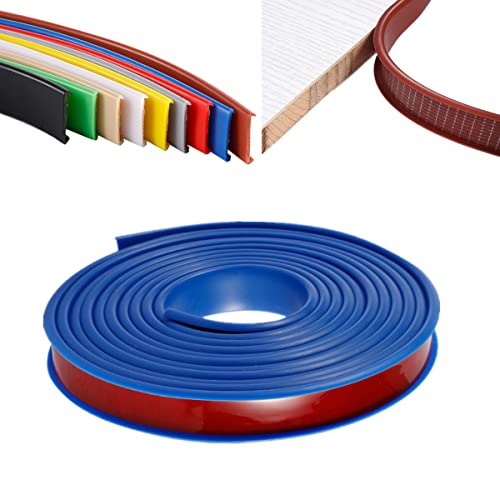 TPE, selbstklebendes Möbelkantenband, U-Form, Dichtungsstreifen, für Heimwerker, Schrank, Tisch, Stuhl, Verkleidung (3 m - 18 mm, blau) von FEINIAO