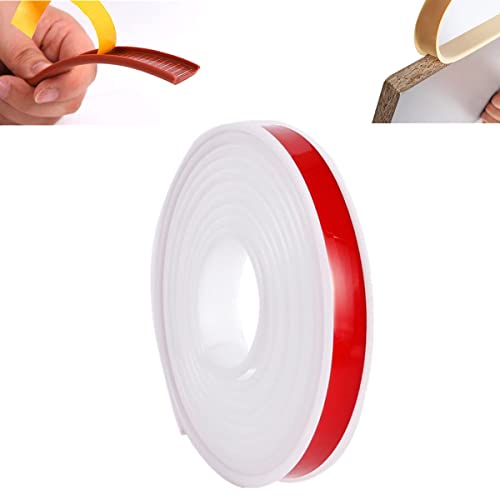TPE Selbstklebend Kantenumleimer, Furniture Veneer Edge Tape Edging, Kantenschutzprofil, Kein Erhitzen erforderlich, für Möbelbauplatten und Regalbretter Restaurierung (14mm 5M,Weiß) von FEINIAO