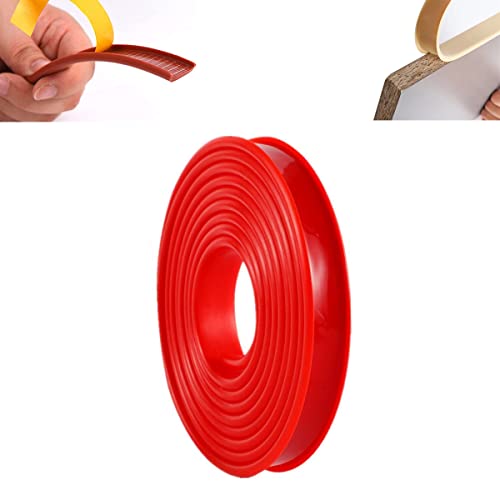 TPE Selbstklebend Kantenumleimer, Furniture Veneer Edge Tape Edging, Kantenschutzprofil, Kein Erhitzen erforderlich, für Möbelbauplatten und Regalbretter Restaurierung (20mm 5M,Rot) von FEINIAO