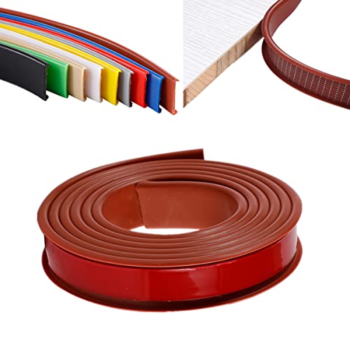 TPE Selbstklebendes Möbelkantenband, U-förmige Kantenverkleidung, Dichtungsstreifen, für DIY-Schrank, Kleiderschrank, Tisch und Stuhlpaneele, 3 m - 25 mm, Braun von FEINIAO