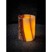 Onyx Kerzenhalter, Teelichthalter, Windlicht, Laterne, Spirituell, Mit Dem Glasbecher Dabei. #044 von FEINSTEINstudio