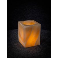Onyx Windlicht H9cm | Kerzenhalter Teelichthalter Heilkristall Spirituell Glasbecher Yoga Meditation Luxus Dekor Lampe #027 von FEINSTEINstudio