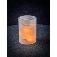 Onyx Windlicht H9cm | Kerzenhalter Teelichthalter Heilkristall Spirituell Glasbecher Yoga Meditation Luxus Dekor Lampe #066 von FEINSTEINstudio