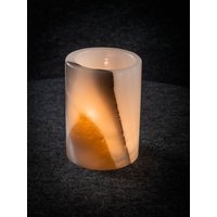 Onyx Windlicht H9cm | Kerzenhalter Teelichthalter Heilkristall Spirituell Glasbecher Yoga Meditation Luxus Dekor Lampe #180 von FEINSTEINstudio