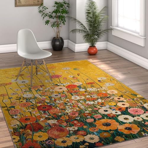 FEIPUHOME Art Bauernhaus Garten Teppiche Bunte Blumen Werfen Bodenmatte Vintage Ästhetik Rutschfester Eingangsbereich für Raum Kaffee Stuhl Teppich Niederflor 60x90cm FEIPUHOME Art Bauernhaus Garten Teppiche Bunte Blumen Werfen Bodenmatte Vintage Ästhetik Rutschfester Eingangsbereich für Raum Kaffee Stuhl Teppich Niederflor 60x90cm von FEIPUHOME Art