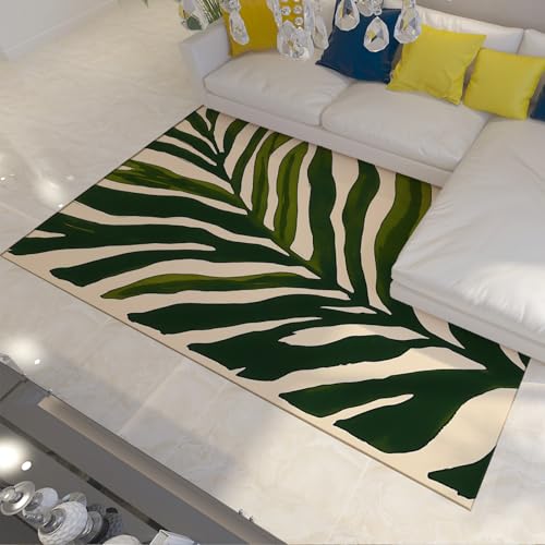 FEIPUHOME Art Boho botanischer Teppich Palmenblattmuster Küche Esszimmer Wohnzimmer Schlafzimmer waschbar weiche Fußmatte 90x120cm von FEIPUHOME Art