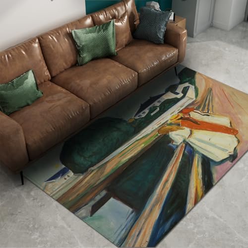 FEIPUHOME Art Expressionismus Teppiche die Mädchen auf der Brücke berühmte Malerei Druck Teppich für Frau Zimmer Schlafzimmer Flur rutschfest waschbar Mehrfarbig 200x300cm FEIPUHOME Art Expressionismus Teppiche die Mädchen auf der Brücke berühmte Malerei Druck Teppich für Frau Zimmer Schlafzimmer Flur rutschfest waschbar Mehrfarbig 200x300cm von FEIPUHOME Art