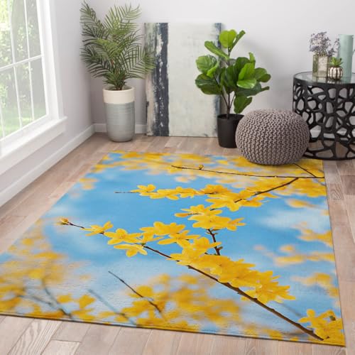 FEIPUHOME Art Frühling Natur Blumen Kunstwerk Teppiche Gelbe Blüte und Blauer Himmel Innen- / Außenbereich Wohnkultur Teppich für Eingangsbereich Wohnzimmer Niedriger Flor 180x240cm FEIPUHOME Art Frühling Natur Blumen Kunstwerk Teppiche Gelbe Blüte und Blauer Himmel Innen- / Außenbereich Wohnkultur Teppich für Eingangsbereich Wohnzimmer Niedriger Flor 180x240cm von FEIPUHOME Art