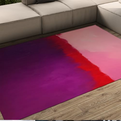 FEIPUHOME Art Moderner Retro Teppich Lila Rot Rosa Farbverlauf Weiche Fußmatte Dekoration für Home Office Wohnzimmer Mädchen Schlafzimmer Küche Niedriger Flor 120x180cm FEIPUHOME Art Moderner Retro Teppich Lila Rot Rosa Farbverlauf Weiche Fußmatte Dekoration für Home Office Wohnzimmer Mädchen Schlafzimmer Küche Niedriger Flor 120x180cm von FEIPUHOME Art