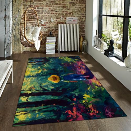 FEIPUHOME Art Ölgemälde Stil Bereich Teppiche Karikatur Kinder Wohnzimmer Schlafzimmer Teppich Dschungel Abenteuer Muster Terrasse Türmatte niedrig Flor gemütlich 120x150cm FEIPUHOME Art Ölgemälde Stil Bereich Teppiche Karikatur Kinder Wohnzimmer Schlafzimmer Teppich Dschungel Abenteuer Muster Terrasse Türmatte niedrig Flor gemütlich 120x150cm von FEIPUHOME Art