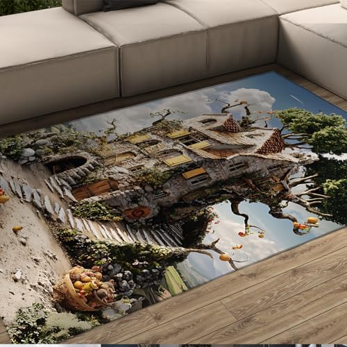 FEIPUHOME Art Thanksgiving-Thema Wohnzimmer Nachttisch Teppich Mysteriös surreal Kabinenmuster Teppich rutschfest waschbar für Mädchen Zimmer Wohnung 80x120cm FEIPUHOME Art Thanksgiving-Thema Wohnzimmer Nachttisch Teppich Mysteriös surreal Kabinenmuster Teppich rutschfest waschbar für Mädchen Zimmer Wohnung 80x120cm von FEIPUHOME Art