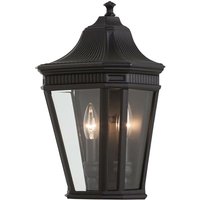 FE-COTSLN7-BK Wandleuchte Cotswold Lane 2xE14 60W Aluminium-Druckguß schwarz, Glas H:40,6cm B:24,1cm IP44 dimmbar - Feiss von FEISS