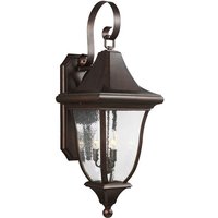 Feiss - FE-OAKMONT2-L Wandleuchte Oakmont 3xE14 60W Aluminiumguss Bronze patina H:85,7cm B:30,5cm IP44 dimmbar von FEISS