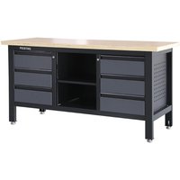 FEISTOS Werkstatteinrichtung Werkbank Heros 3 Inkl. Lochwand Anthrazit/Schwarz 169x60x87 cm FEISTOS Werkstatteinrichtung Werkbank Heros 3 Inkl. Lochwand Anthrazit/Schwarz 169x60x87 cm von FEISTOS