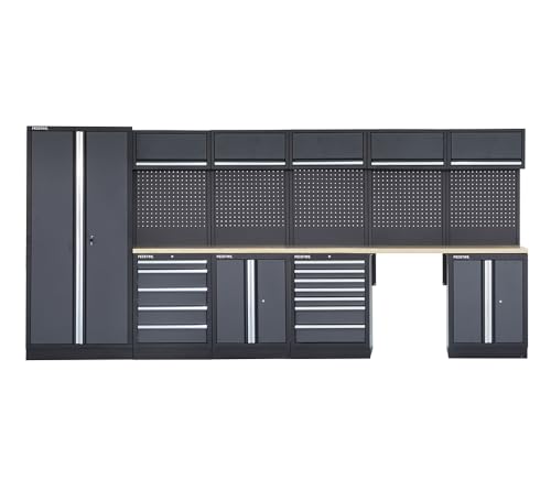 FEISTOS Werkstatteinrichtung | Werkzeugschrank Apollo 18 | inkl. Lochwand | Grau/Schwarz | 432x46x200 cm FEISTOS Werkstatteinrichtung | Werkzeugschrank Apollo 18 | inkl. Lochwand | Grau/Schwarz | 432x46x200 cm von FEISTOS