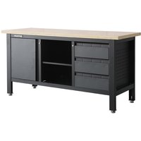 Werkstatteinrichtung Werkbank Heros 1 inkl. Lochwand Anthrazit/Schwarz 169x60x87 cm - Feistos von FEISTOS