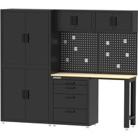 Werkstatteinrichtung Werkzeugschrank Monos Schwarz 223x46x190 cm - Feistos von FEISTOS