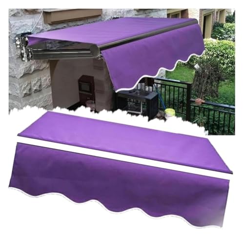 Balkonmarkise, Gelenkarmmarkise, Einziehbare Markisenabdeckung aus Segeltuch, wasserabweisend, Sonnenschutz, Schutzabdeckung((12x10ft) 3.6x3) von FEITAOOZ