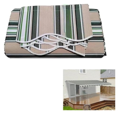 Balkonmarkise, Gelenkarmmarkise, Fenster Markise Abdeckung Wasserdicht Schatten Sonnenschirm Shelter Baldachin Sonnenschutz Leinwand for YardDeck(4x1.5m) von FEITAOOZ