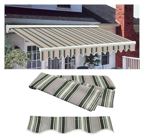 Balkonmarkise, Gelenkarmmarkise, Markisenstoff for Garten und Terrasse, Ersatz-Sonnenschutz, Pavillon-Leinwand for Geschäfte, Gärten(4x2m) von FEITAOOZ