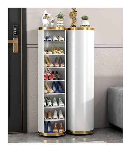 FEITAOOZ Drehbarer Schuhregal, 360-Grad-Schuhregal, Schuhschrank Moderner Drehbarer Aufbewahrungsschuh-Organizer Flur Schlafzimmer(Ø39cm 105cm 7layer) von FEITAOOZ