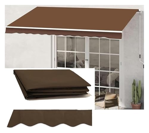 Klemmmarkise, Sonnenmarkise, Baldachin Heavy Duty Polyester Atmungsaktive Stoff Einziehbare Markise Schatten Stoff Ersatz(16.4X9.8FT) von FEITAOOZ