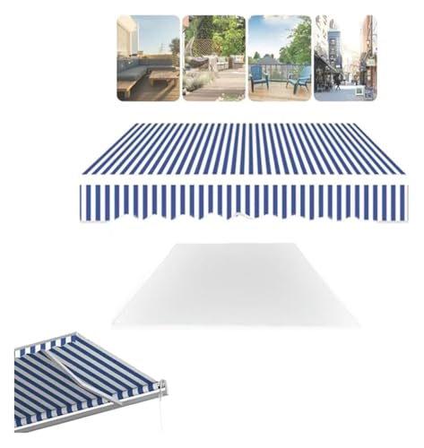 Markisentuch, Balkonmarkise, MOutdoor Markisen-Polyestertuch, einziehbare Markisenabdeckung((12x8ft) 3.6x2.5m) von FEITAOOZ