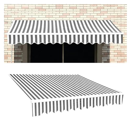 Markisentuch, Balkonmarkise, Sonnenschirm Baldachin Markise Abdeckung Schutz Wasserdicht Polyester Sonnenschutz Shelter(12x10ft) von FEITAOOZ